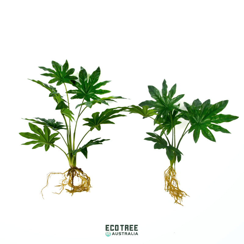 SuperReal Artificial Fan Leaf Plant with Roots ECOTREE AU Premium Design Artificial Plants