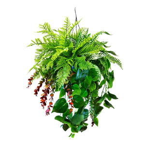 Artificial Hanging Plants Arrangement•Secret Garden Hanging Basket