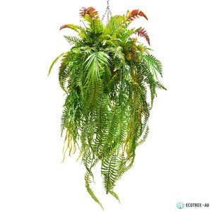 Phoenix Greenery Chandelier · Premium Evergreen Hanging Basket Arrangement · Extra Long 130CM