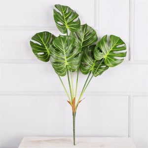 Evergreen Tabletop Artificial Monstera Plant Bunch-7 Leaves 60CM