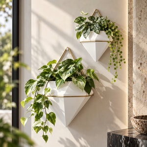 Modern Design Diamond Wall Planter·Vase·Pot for Artificial·Hydroponics Real Plants