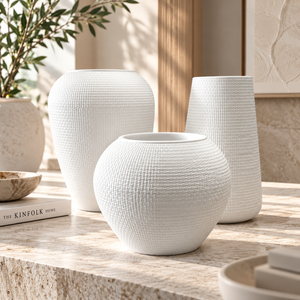 Modern Vase/Uni-Matching Lightweight Tabletop Vase Planter/3 Style/3 Colour
