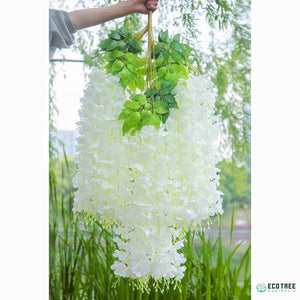 12*PCS Artificial Silk Wisteria Value Pack·Hanging Flowers Vine 110cm