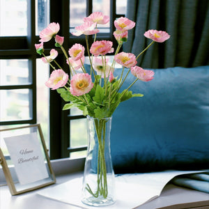 Set of 6-Lovely Silk Corn Poppy Rose·Papaver Rhoeas·Multicolor