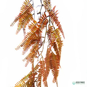 Autumn Red Fern/Lifelike Trailing Hanging Vine Foliage 90cm