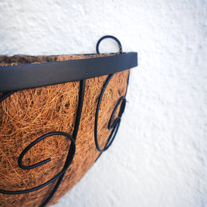 180° Deluxe Artificial Tillandsia Staghorn Fern Wall Hanging Basket-Evergreen Wall Hanging Plant Arrangement