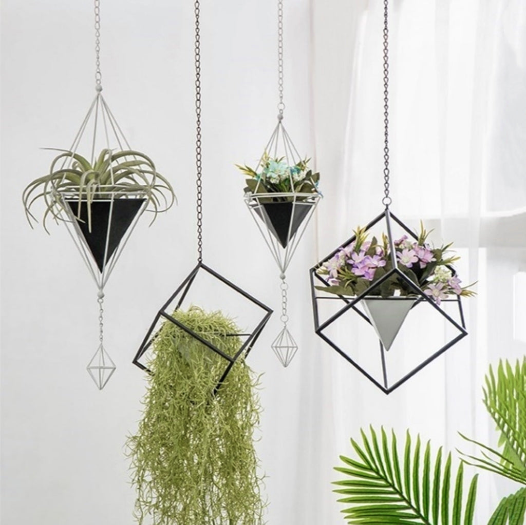 hanging geometric planter Modern Interior Decor Geometry Hanging Plant Holder·Planter