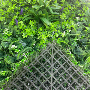 Premium Vertical Garden Wall/Artificial Hedge Panels-Jasmine Blossom-UV Stablised 100x100cm
