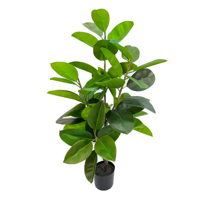 Lifelike Premium Artificial Burgundy Rubber Plant 130cm