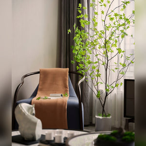 Premium Elegant Artificial Japanese Zen Leaf Plant·Snow Bell Tree - 2 Trunks 180cm