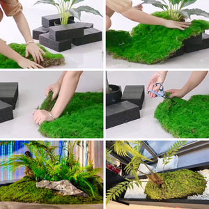 Evergreen Moss·Lifelike Artificial Bryophytes Moss Grass Mat· Interior Landscaping Feature Decoration 100*100cm