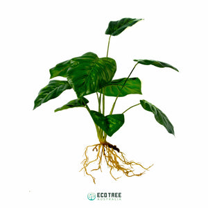 Super-Real Artificial Love-Heart Potho Plant with Roots