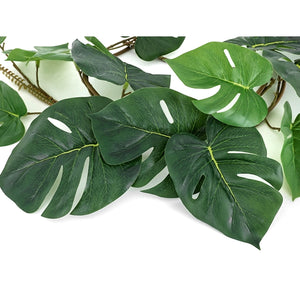 Evergreen Monstera Trailing Vine · Garland 190cm · 16 Leaves