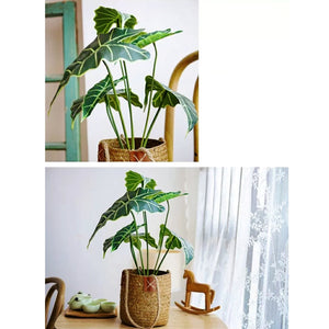 Lifelike Tabletop Kris Plant ·Sander's Alocasia Plant-7 Leaves 60CM